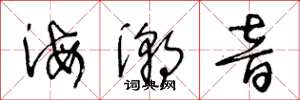 王冬齡海潮音草書怎么寫