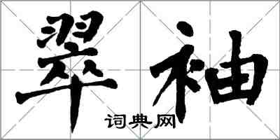 翁闓運翠袖楷書怎么寫