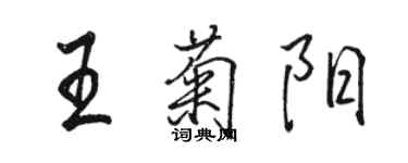 駱恆光王菊陽行書個性簽名怎么寫