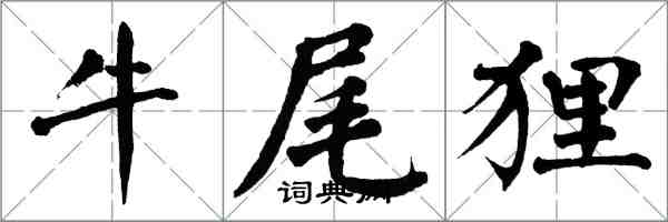 翁闓運牛尾狸楷書怎么寫