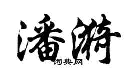 胡問遂潘漪行書個性簽名怎么寫
