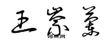 曾慶福王崇蘭草書個性簽名怎么寫