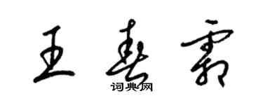 梁錦英王春霜草書個性簽名怎么寫