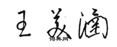 駱恆光王美涵草書個性簽名怎么寫