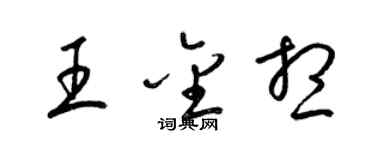 梁錦英王金想草書個性簽名怎么寫