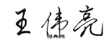 駱恆光王偉亮行書個性簽名怎么寫