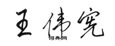 駱恆光王偉憲行書個性簽名怎么寫