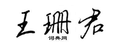 王正良王珊君行書個性簽名怎么寫