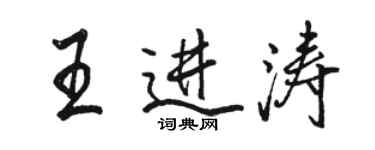 駱恆光王進濤行書個性簽名怎么寫