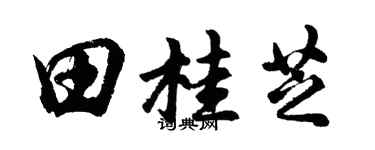 胡問遂田桂芝行書個性簽名怎么寫