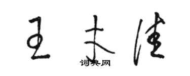 駱恆光王才佳草書個性簽名怎么寫