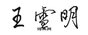 駱恆光王雪明行書個性簽名怎么寫