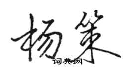 駱恆光楊策行書個性簽名怎么寫