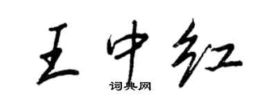 王正良王中紅行書個性簽名怎么寫
