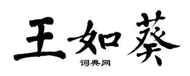 翁闓運王如葵楷書個性簽名怎么寫