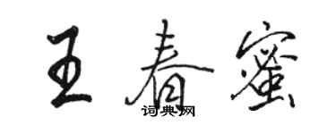 駱恆光王春蜜行書個性簽名怎么寫