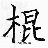 駱恆光寫的硬筆楷書棍