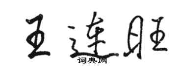 駱恆光王連旺行書個性簽名怎么寫