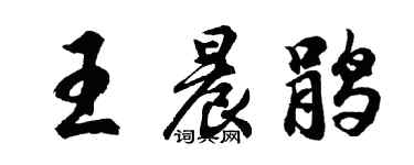 胡問遂王晨鵑行書個性簽名怎么寫