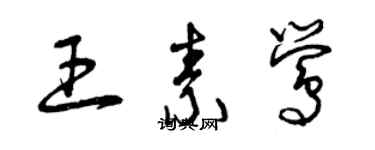 曾慶福王素鶯草書個性簽名怎么寫