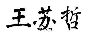 翁闓運王蘇哲楷書個性簽名怎么寫