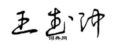 曾慶福王武沖草書個性簽名怎么寫