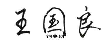 駱恆光王國良行書個性簽名怎么寫