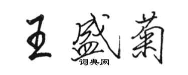 駱恆光王盛菊行書個性簽名怎么寫