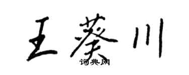 王正良王葵川行書個性簽名怎么寫