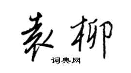 王正良袁柳行書個性簽名怎么寫