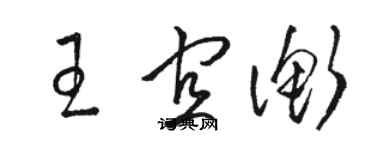 駱恆光王宜衡草書個性簽名怎么寫