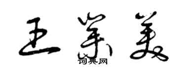 曾慶福王業美草書個性簽名怎么寫