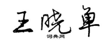 曾慶福王曉單行書個性簽名怎么寫