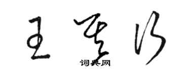 駱恆光王其行草書個性簽名怎么寫