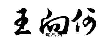 胡問遂王向何行書個性簽名怎么寫