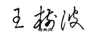 駱恆光王樹波草書個性簽名怎么寫