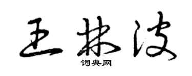 曾慶福王林波草書個性簽名怎么寫