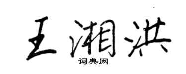 王正良王湘洪行書個性簽名怎么寫