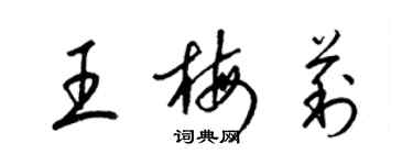 梁錦英王梅莉草書個性簽名怎么寫