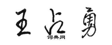 駱恆光王占勇行書個性簽名怎么寫