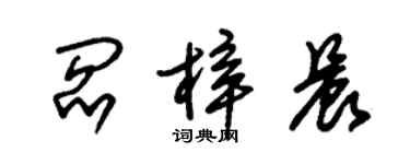 朱錫榮閻梓晨草書個性簽名怎么寫