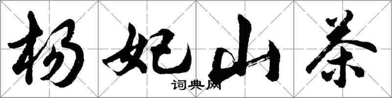 胡問遂楊妃山茶行書怎么寫