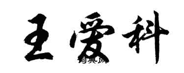 胡問遂王愛科行書個性簽名怎么寫