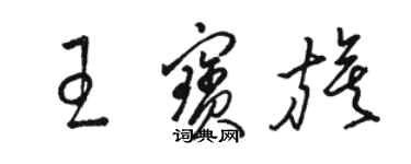 駱恆光王寶旗草書個性簽名怎么寫