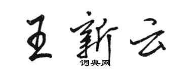 駱恆光王新雲行書個性簽名怎么寫