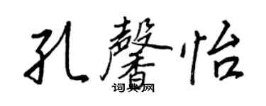 王正良孔馨怡行書個性簽名怎么寫