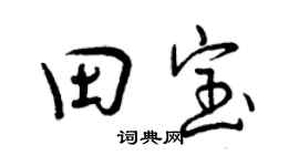 曾慶福田寶行書個性簽名怎么寫