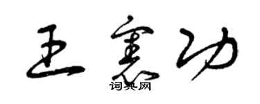 曾慶福王憲功草書個性簽名怎么寫