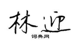 王正良林迎行書個性簽名怎么寫