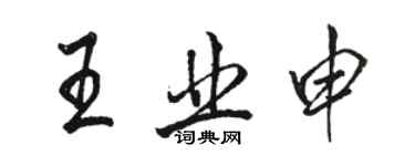 駱恆光王業申行書個性簽名怎么寫